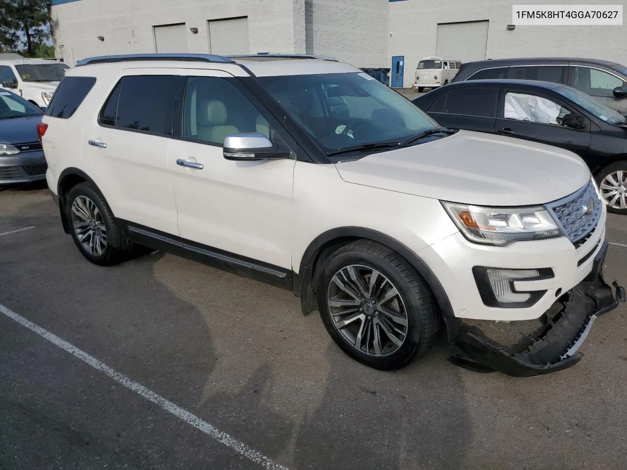 2016 Ford Explorer Platinum VIN: 1FM5K8HT4GGA70627 Lot: 75657584