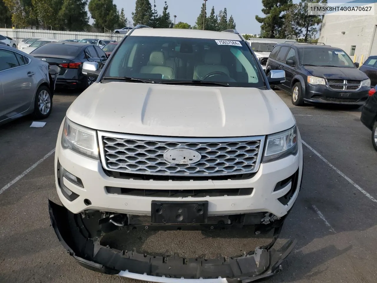 2016 Ford Explorer Platinum VIN: 1FM5K8HT4GGA70627 Lot: 75657584