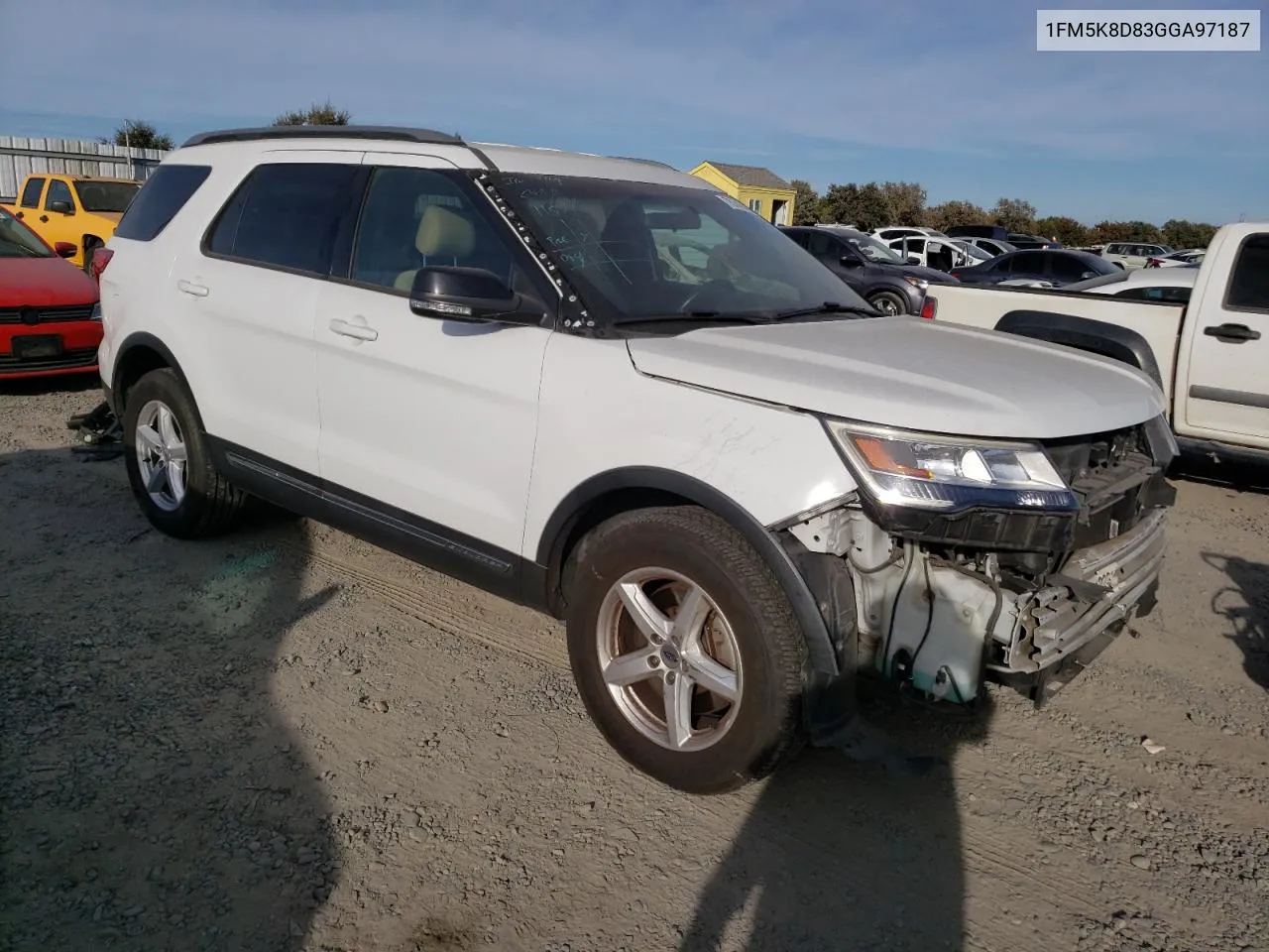 2016 Ford Explorer Xlt VIN: 1FM5K8D83GGA97187 Lot: 75743704