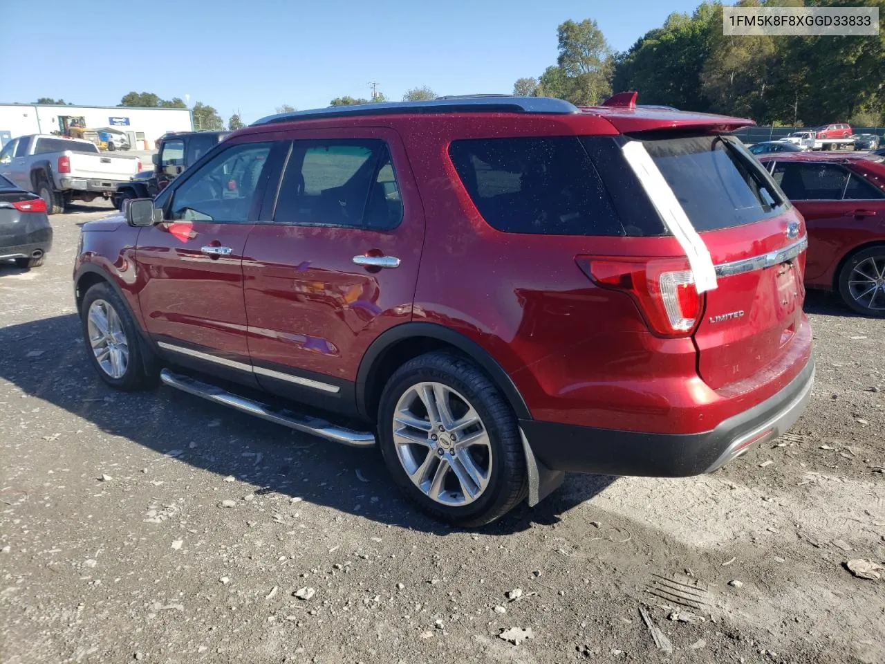 2016 Ford Explorer Limited VIN: 1FM5K8F8XGGD33833 Lot: 75854424