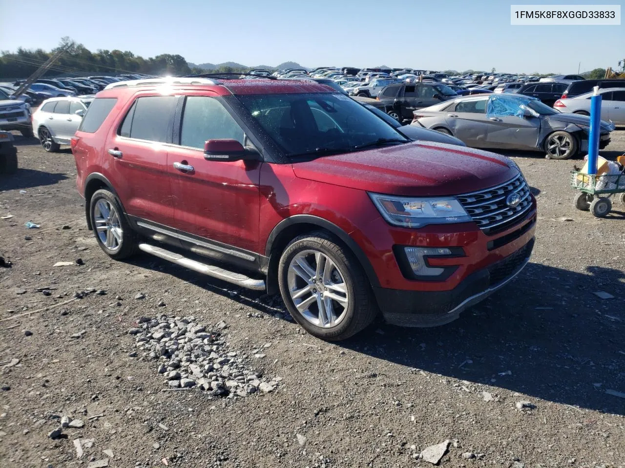 2016 Ford Explorer Limited VIN: 1FM5K8F8XGGD33833 Lot: 75854424