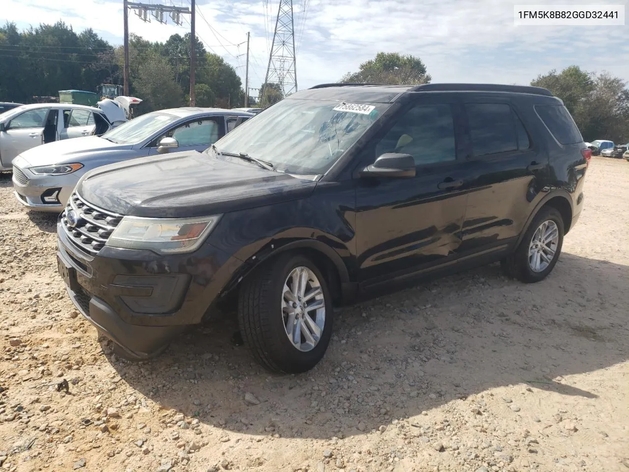 2016 Ford Explorer VIN: 1FM5K8B82GGD32441 Lot: 75862584