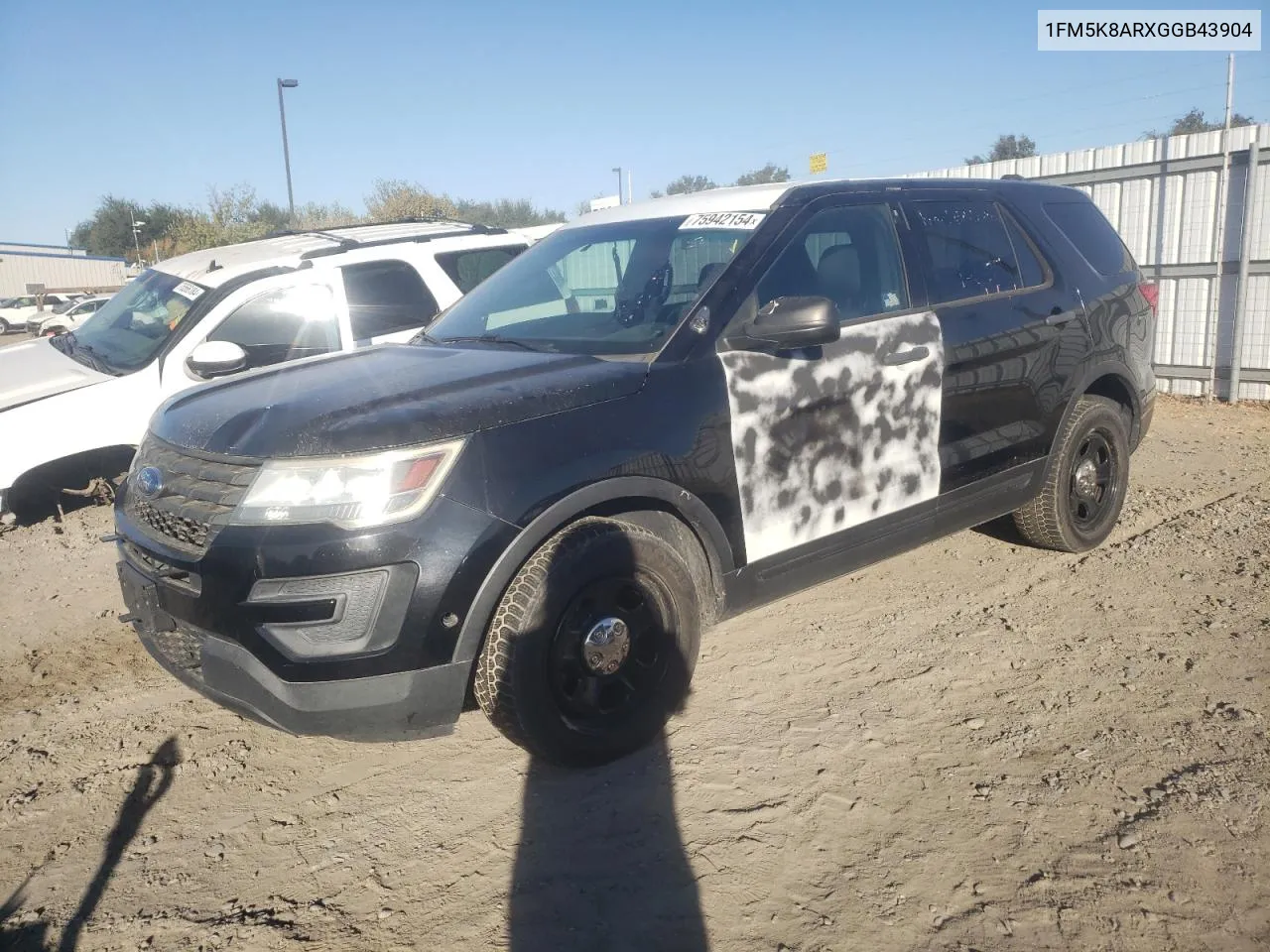 2016 Ford Explorer Police Interceptor VIN: 1FM5K8ARXGGB43904 Lot: 75942154