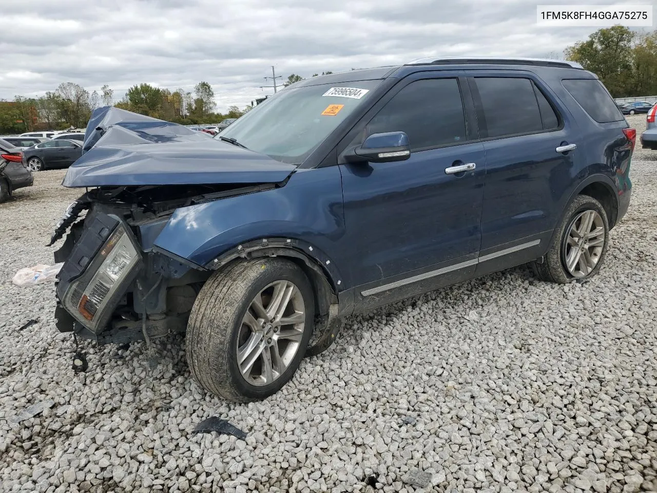 2016 Ford Explorer Limited VIN: 1FM5K8FH4GGA75275 Lot: 75996504