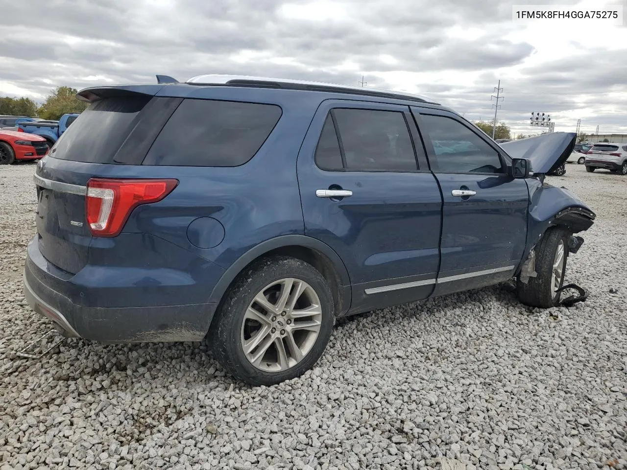 2016 Ford Explorer Limited VIN: 1FM5K8FH4GGA75275 Lot: 75996504