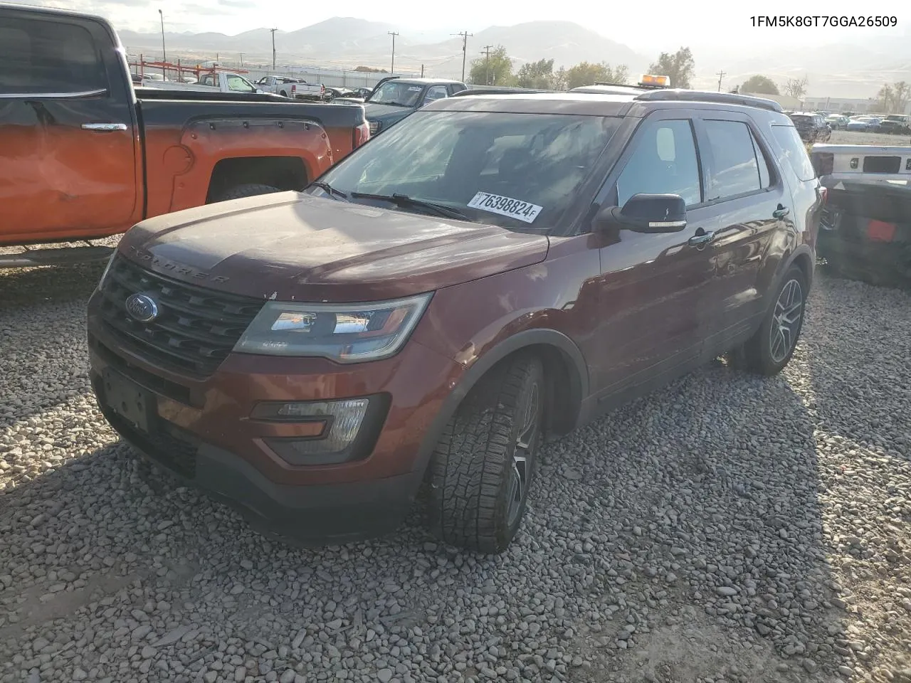 2016 Ford Explorer Sport VIN: 1FM5K8GT7GGA26509 Lot: 76398824