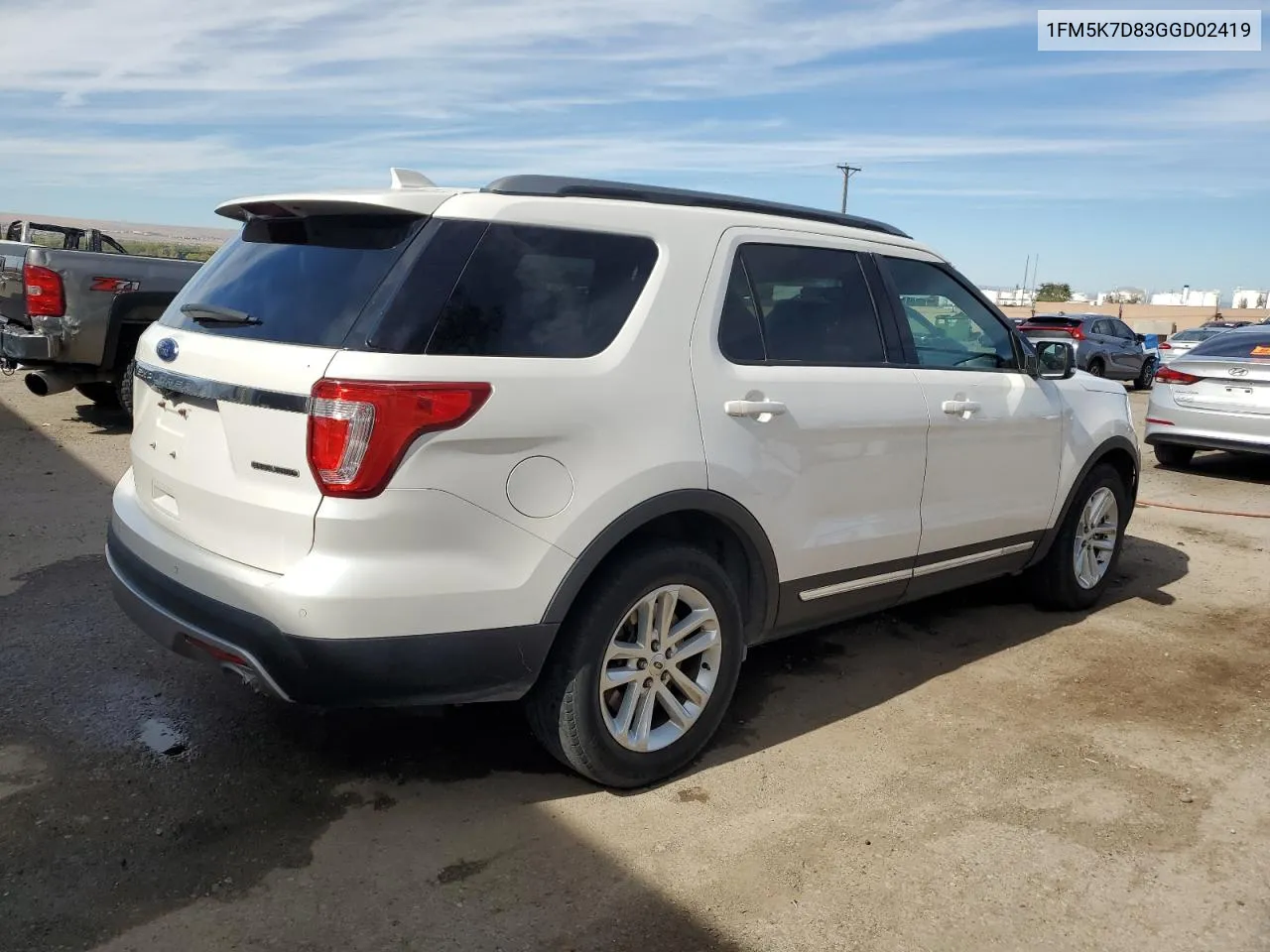 2016 Ford Explorer Xlt VIN: 1FM5K7D83GGD02419 Lot: 76413644