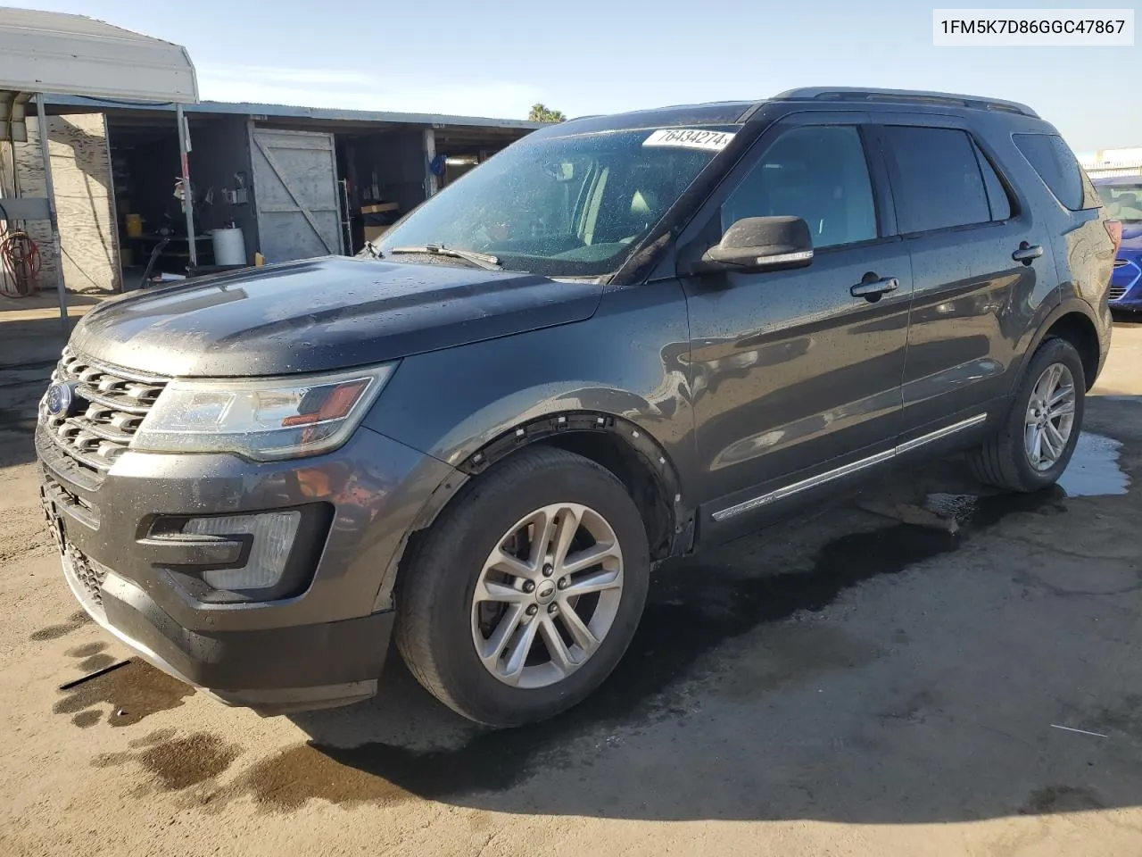 2016 Ford Explorer Xlt VIN: 1FM5K7D86GGC47867 Lot: 76434274