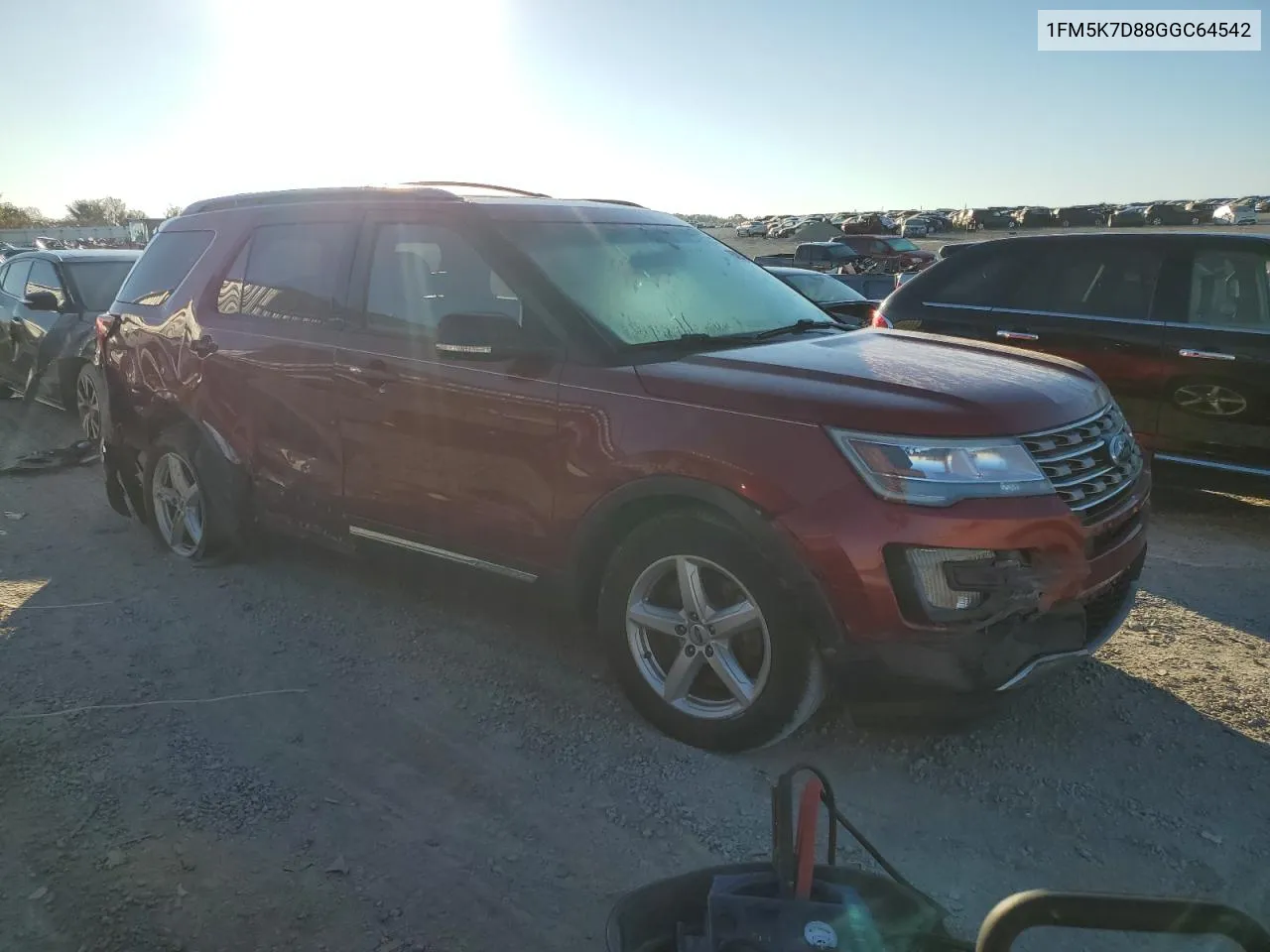 2016 Ford Explorer Xlt VIN: 1FM5K7D88GGC64542 Lot: 76509634