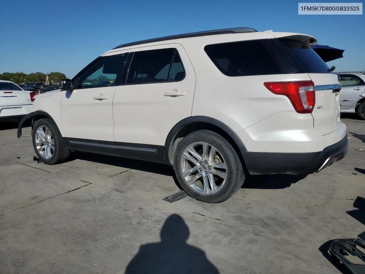 2016 Ford Explorer Xlt VIN: 1FM5K7D80GGB33525 Lot: 76526954