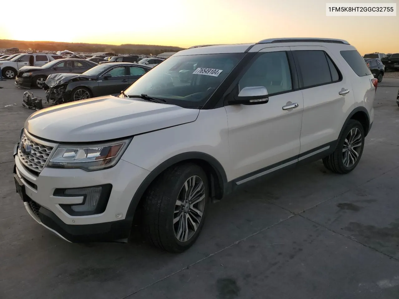 2016 Ford Explorer Platinum VIN: 1FM5K8HT2GGC32755 Lot: 76549104