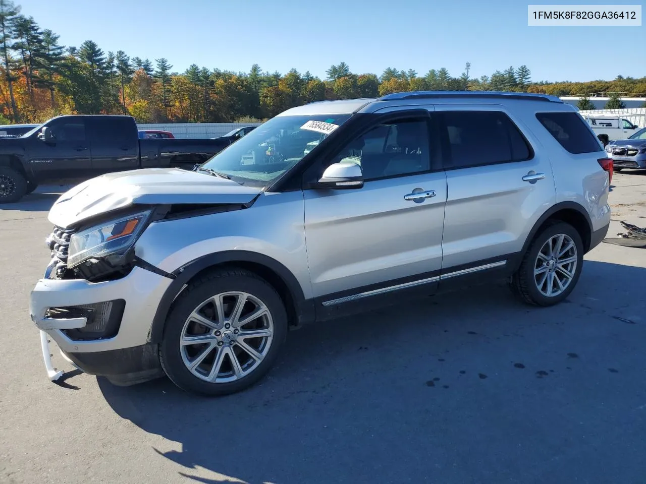 2016 Ford Explorer Limited VIN: 1FM5K8F82GGA36412 Lot: 76584534