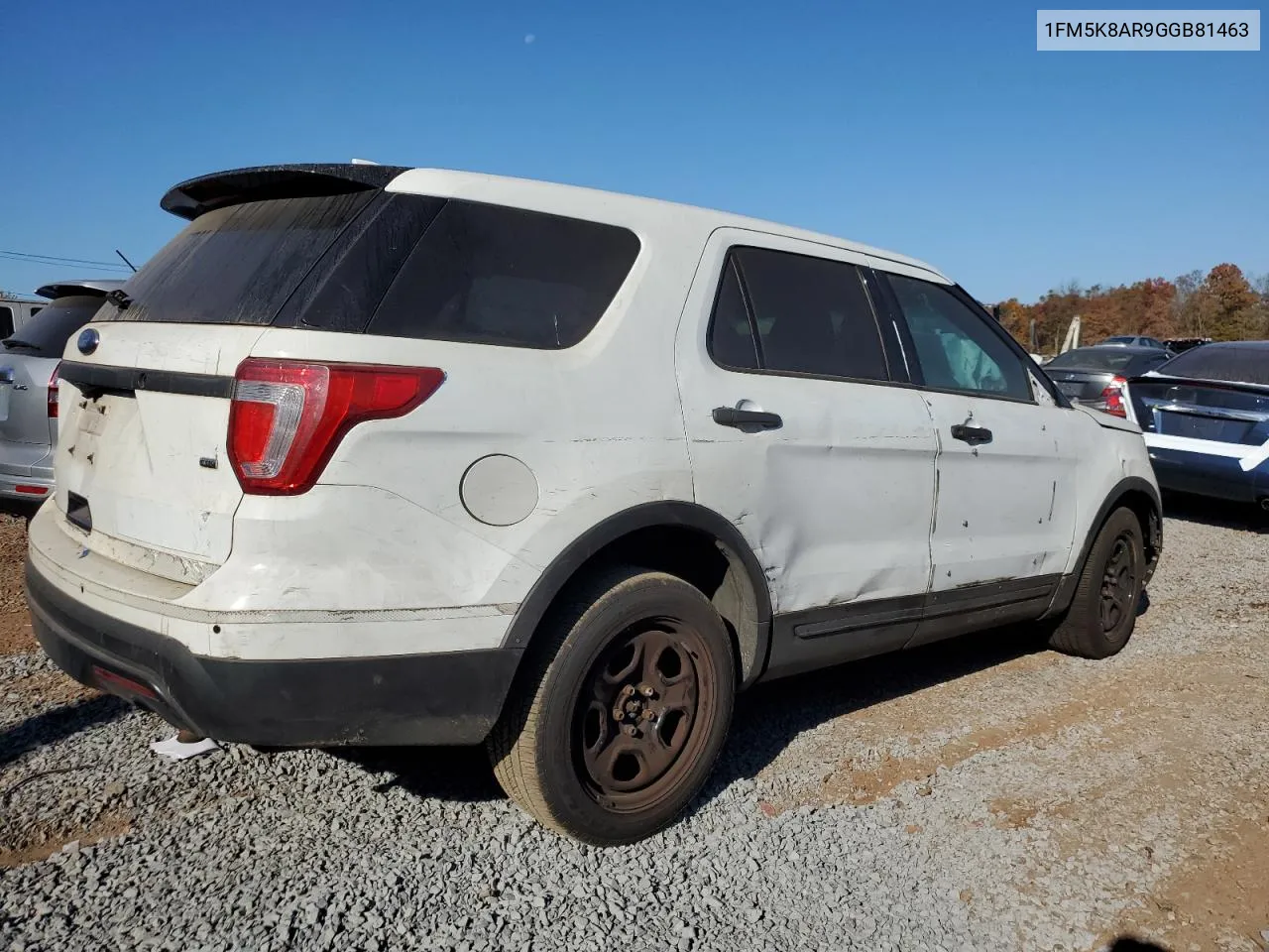 2016 Ford Explorer Police Interceptor VIN: 1FM5K8AR9GGB81463 Lot: 76627934