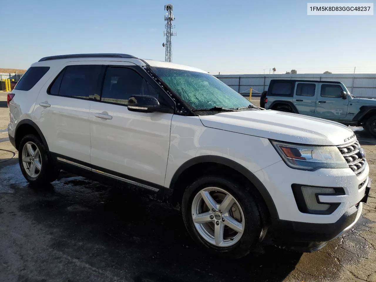 2016 Ford Explorer Xlt VIN: 1FM5K8D83GGC48237 Lot: 76706804