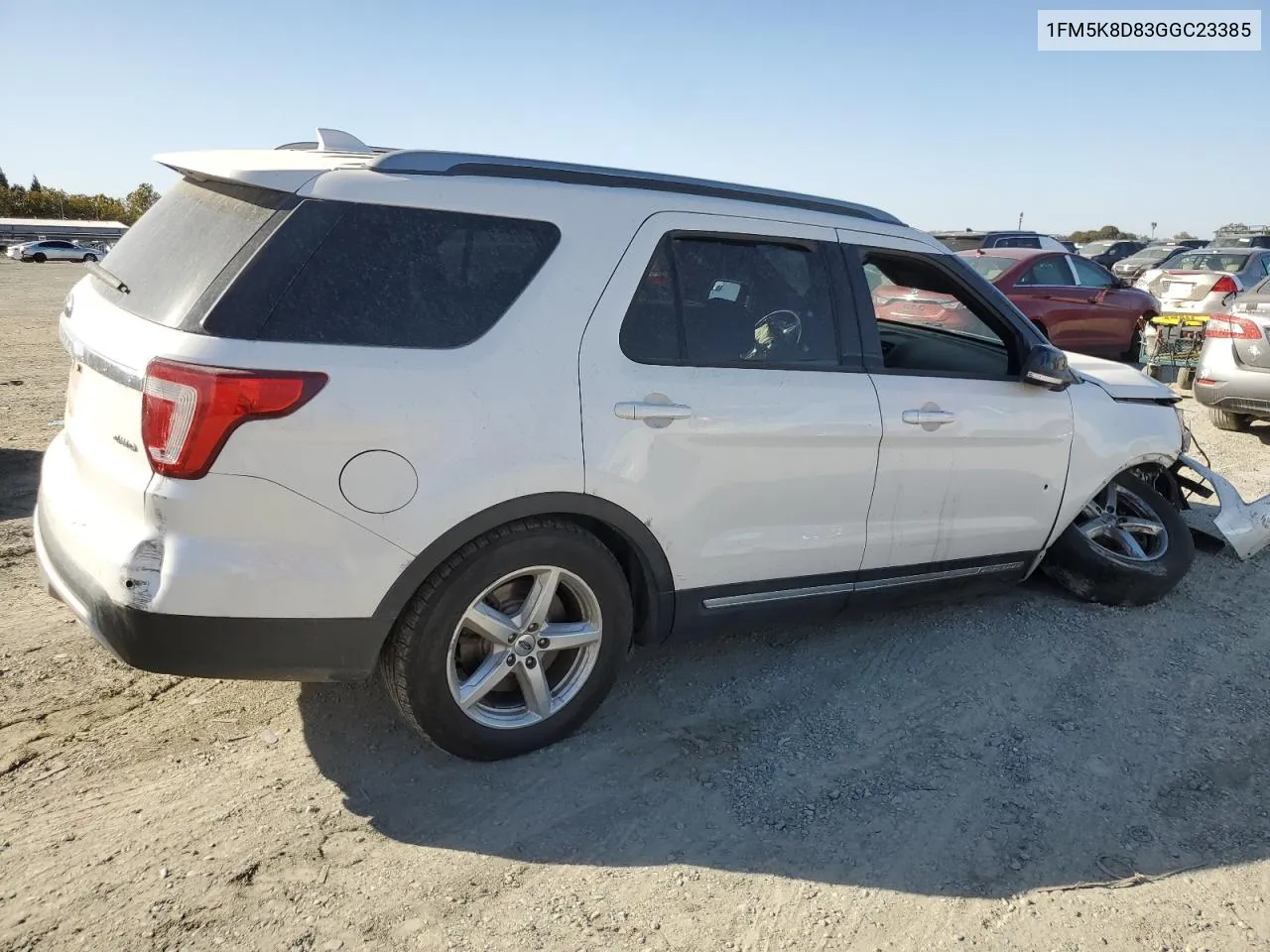 2016 Ford Explorer Xlt VIN: 1FM5K8D83GGC23385 Lot: 76848244