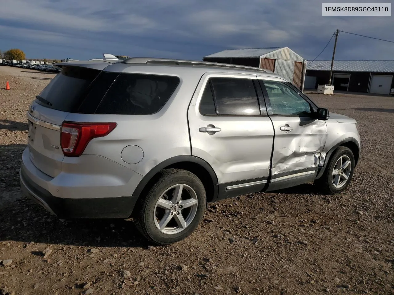 2016 Ford Explorer Xlt VIN: 1FM5K8D89GGC43110 Lot: 77419704