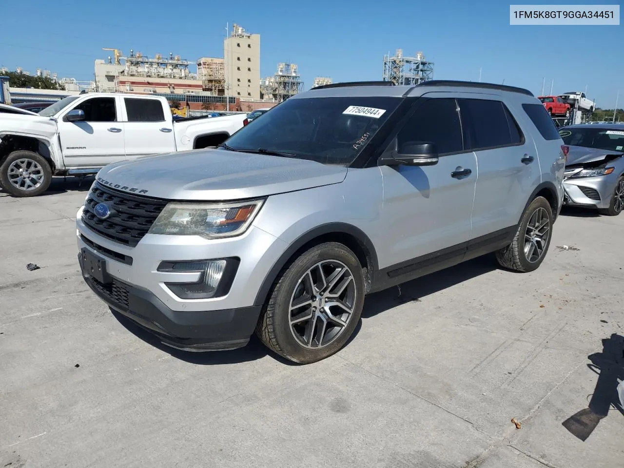 2016 Ford Explorer Sport VIN: 1FM5K8GT9GGA34451 Lot: 77504944