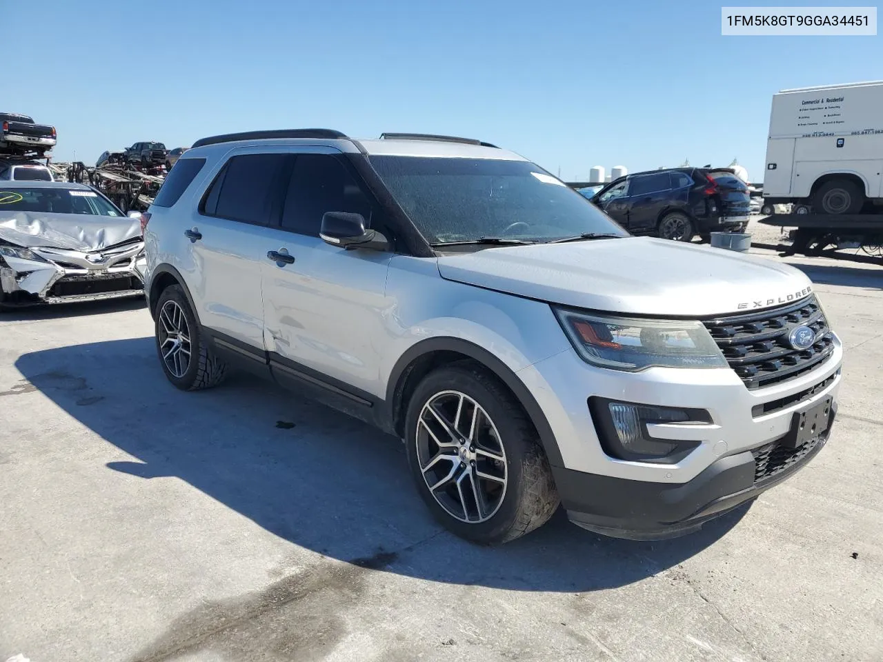 2016 Ford Explorer Sport VIN: 1FM5K8GT9GGA34451 Lot: 77504944