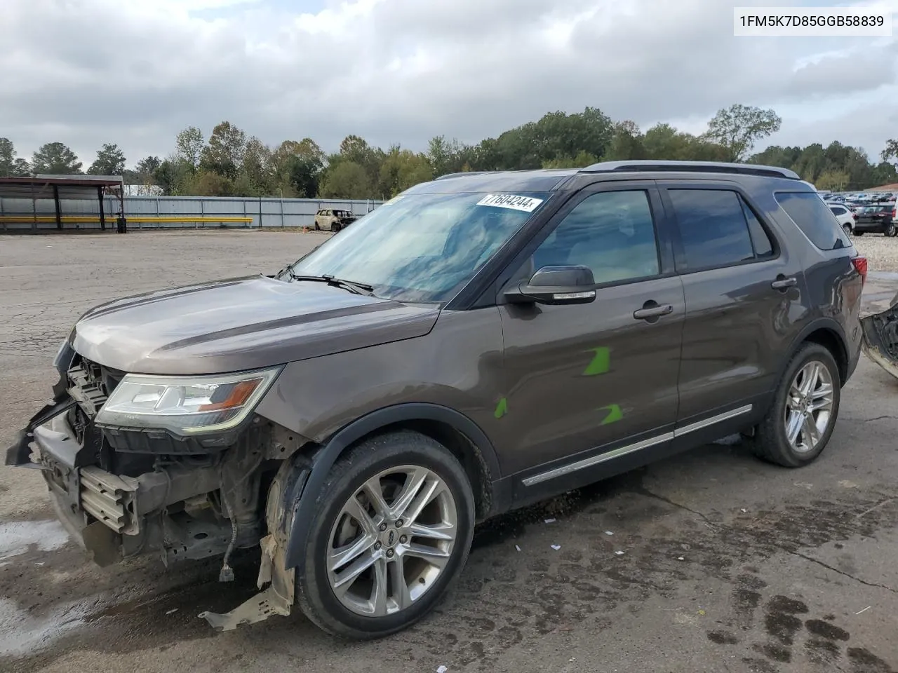 2016 Ford Explorer Xlt VIN: 1FM5K7D85GGB58839 Lot: 77604244