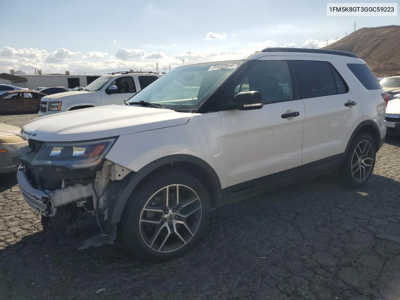 2016 Ford Explorer Sport VIN: 1FM5K8GT3GGC59223 Lot: 77622674