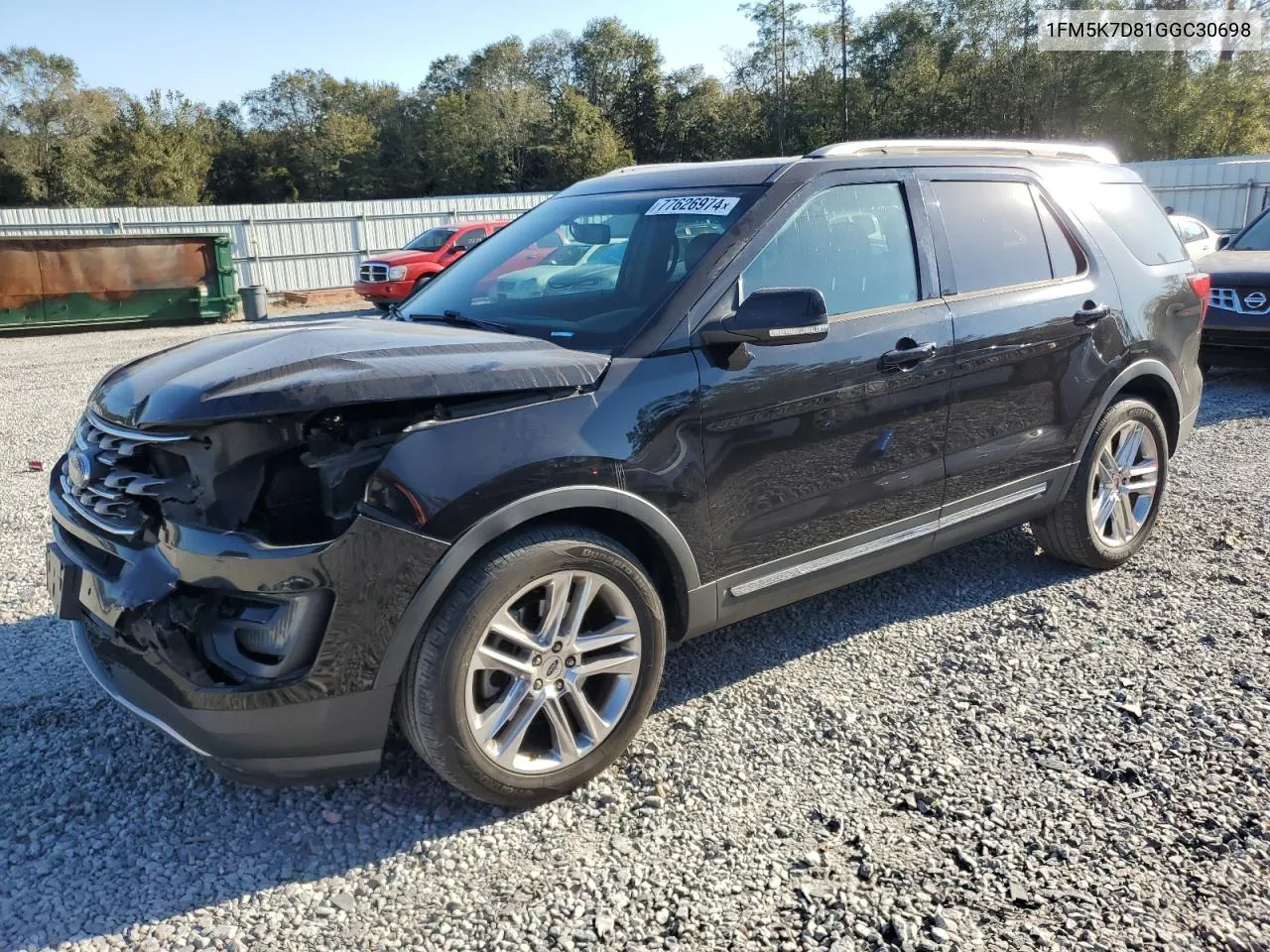 2016 Ford Explorer Xlt VIN: 1FM5K7D81GGC30698 Lot: 77626974