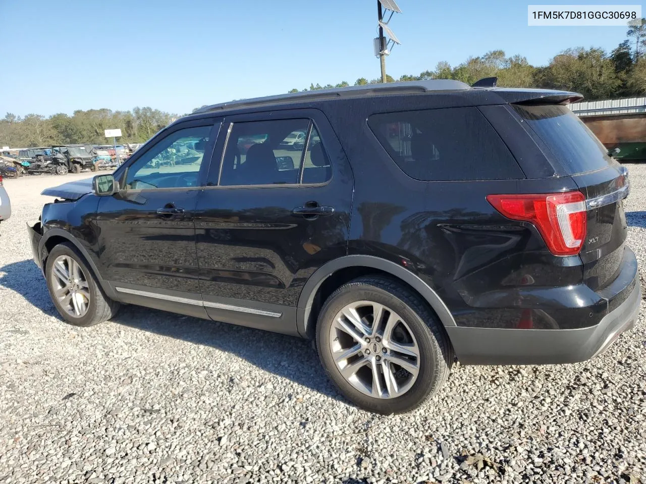 2016 Ford Explorer Xlt VIN: 1FM5K7D81GGC30698 Lot: 77626974