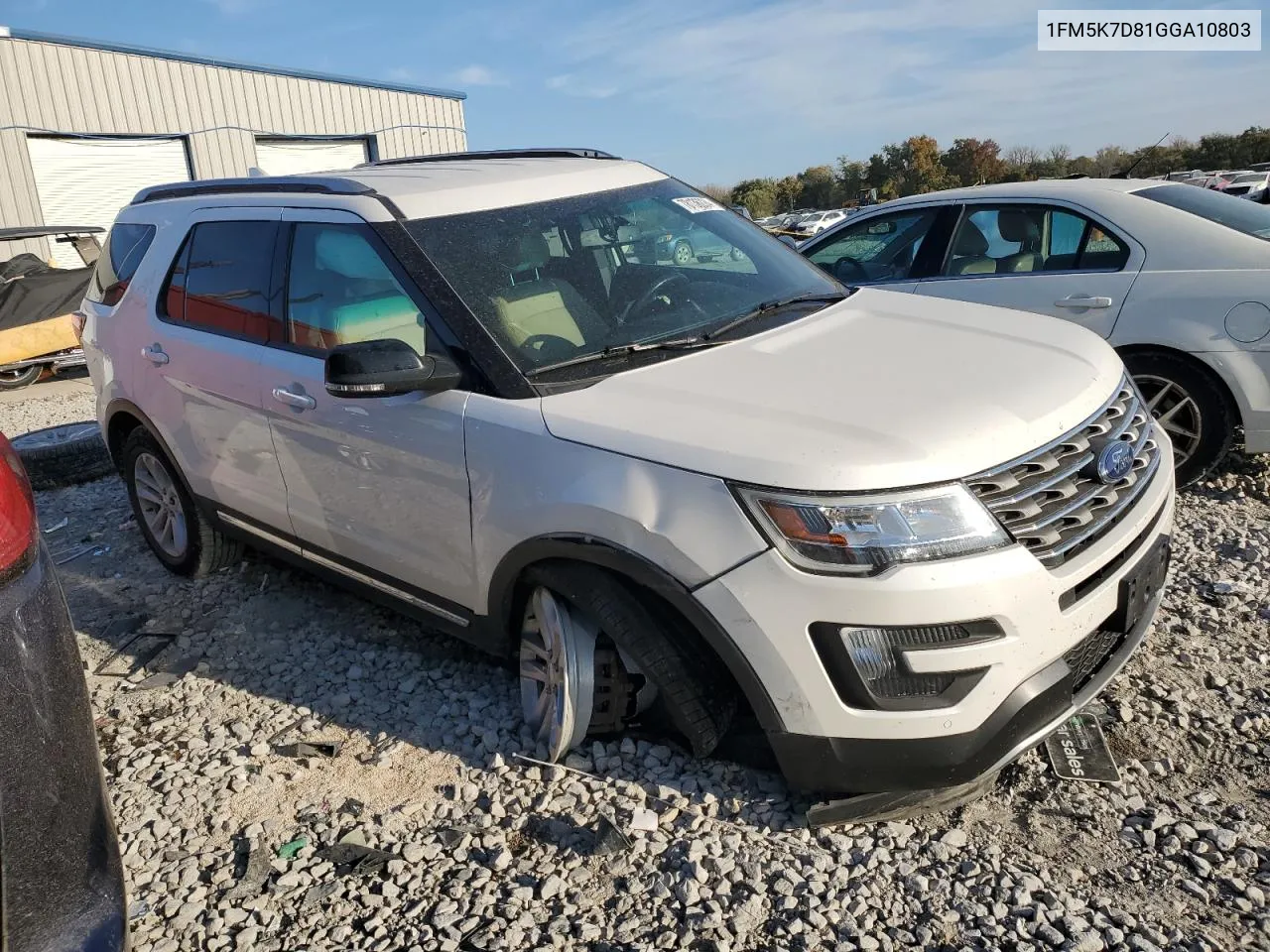 2016 Ford Explorer Xlt VIN: 1FM5K7D81GGA10803 Lot: 78136224