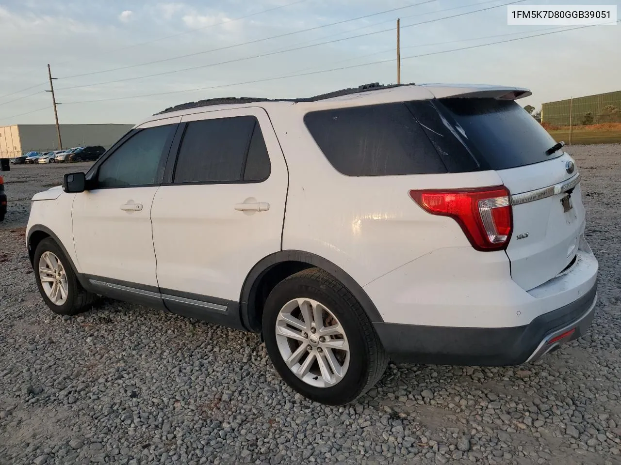 2016 Ford Explorer Xlt VIN: 1FM5K7D80GGB39051 Lot: 78167524