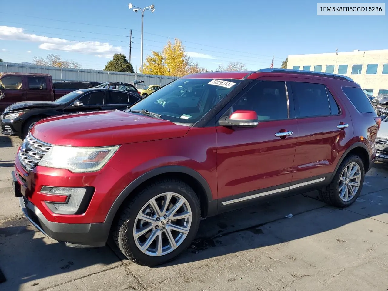 2016 Ford Explorer Limited VIN: 1FM5K8F85GGD15286 Lot: 78306314