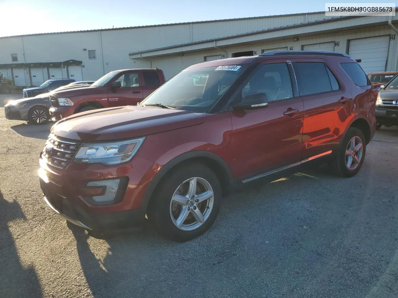 2016 Ford Explorer Xlt VIN: 1FM5K8DH3GGB85673 Lot: 78575084