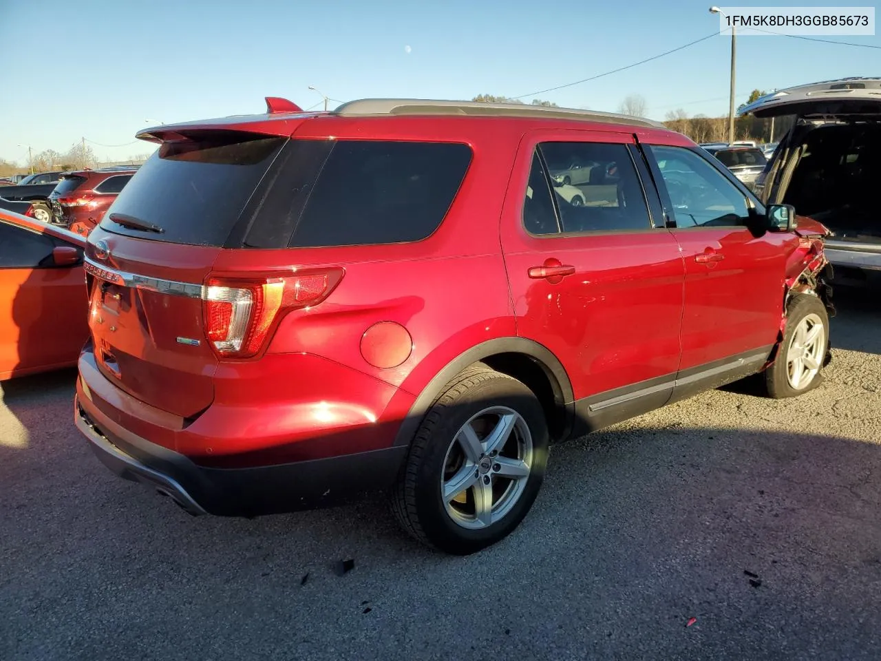 2016 Ford Explorer Xlt VIN: 1FM5K8DH3GGB85673 Lot: 78575084