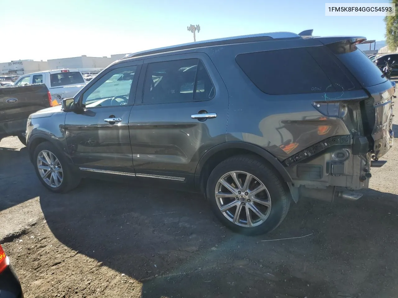 2016 Ford Explorer Limited VIN: 1FM5K8F84GGC54593 Lot: 78815094