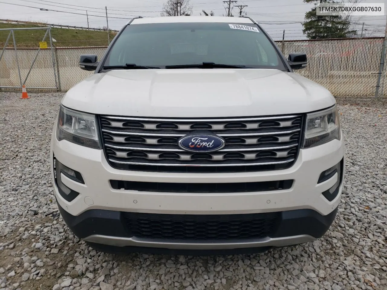 2016 Ford Explorer Xlt VIN: 1FM5K7D8XGGB07630 Lot: 78841074