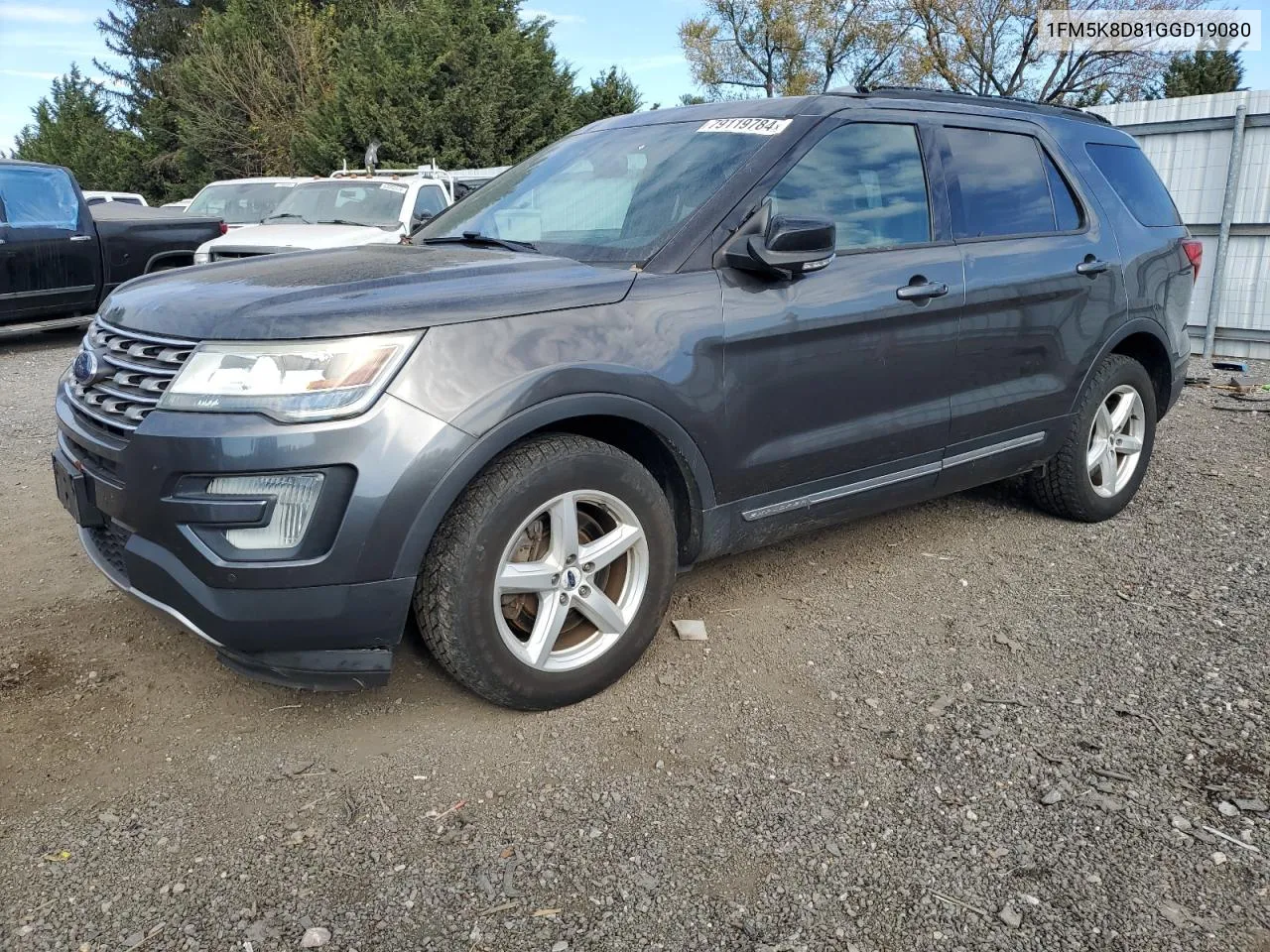 2016 Ford Explorer Xlt VIN: 1FM5K8D81GGD19080 Lot: 79119784