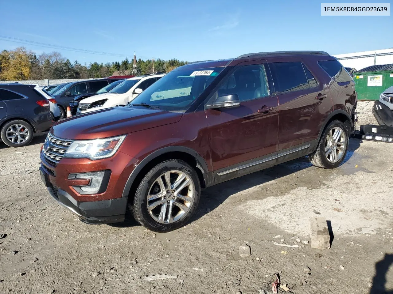 2016 Ford Explorer Xlt VIN: 1FM5K8D84GGD23639 Lot: 79131764