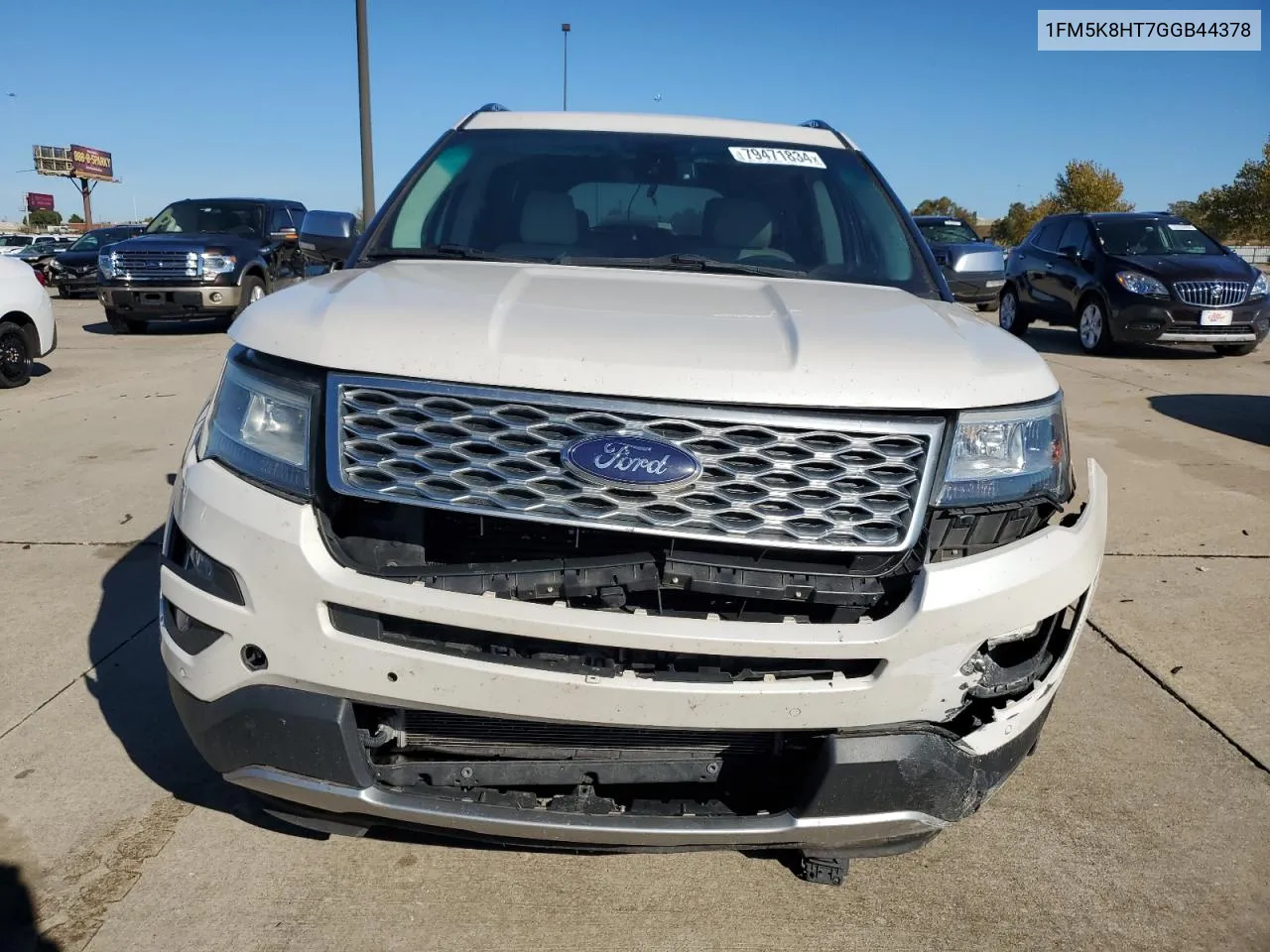 2016 Ford Explorer Platinum VIN: 1FM5K8HT7GGB44378 Lot: 79471834