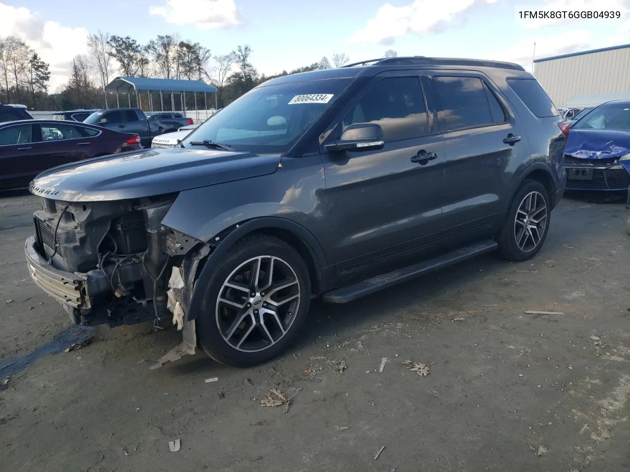 2016 Ford Explorer Sport VIN: 1FM5K8GT6GGB04939 Lot: 80064334