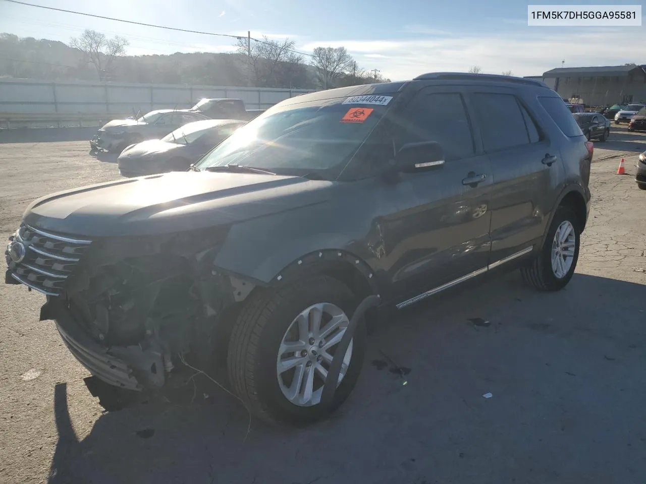 2016 Ford Explorer Xlt VIN: 1FM5K7DH5GGA95581 Lot: 80344044