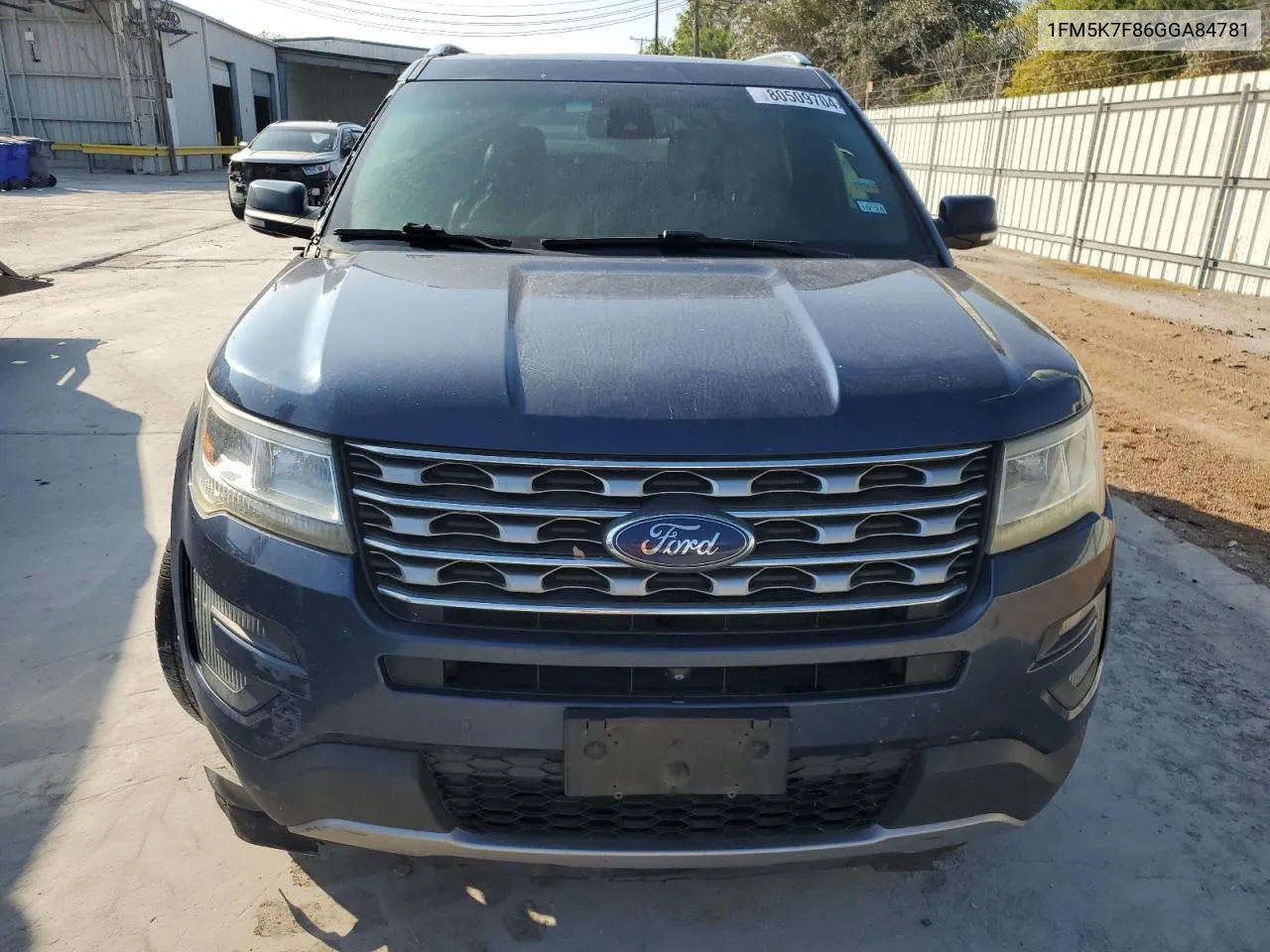 2016 Ford Explorer Limited VIN: 1FM5K7F86GGA84781 Lot: 80509704