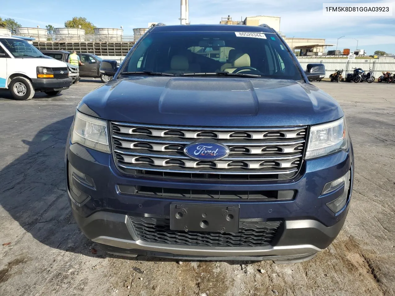 2016 Ford Explorer Xlt VIN: 1FM5K8D81GGA03923 Lot: 80520344