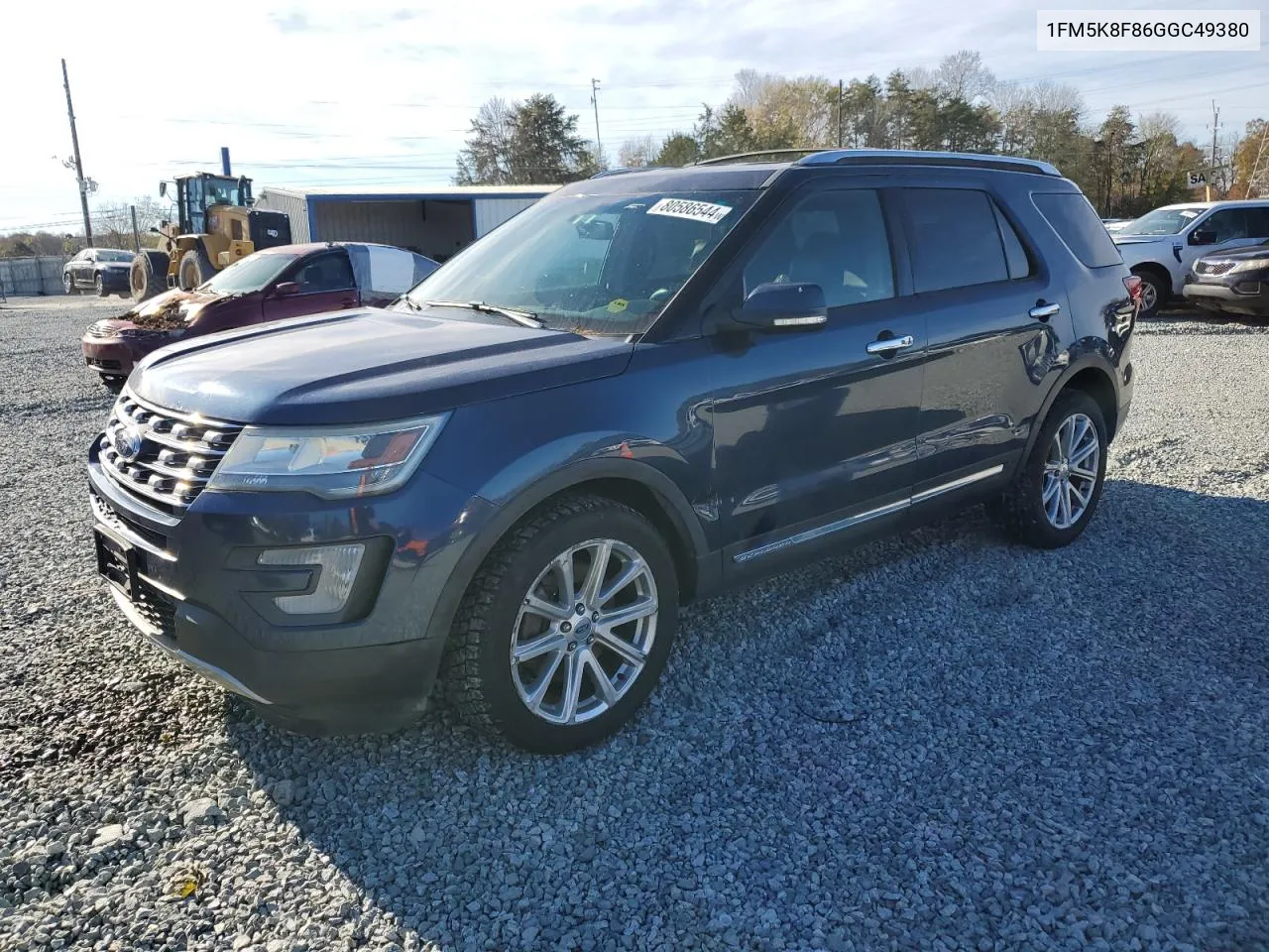 2016 Ford Explorer Limited VIN: 1FM5K8F86GGC49380 Lot: 80586544