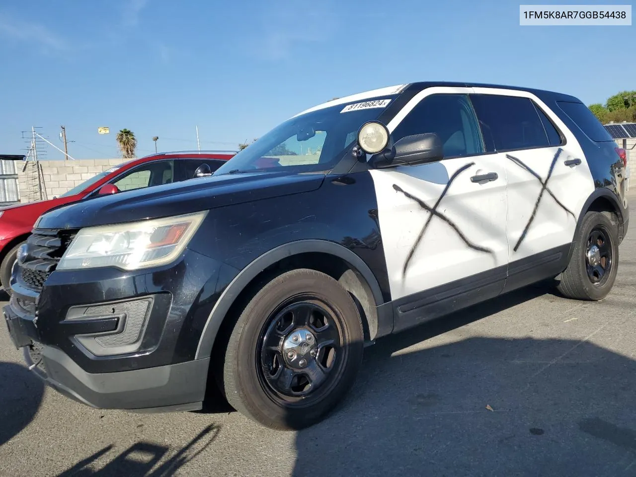 2016 Ford Explorer Police Interceptor VIN: 1FM5K8AR7GGB54438 Lot: 81196824