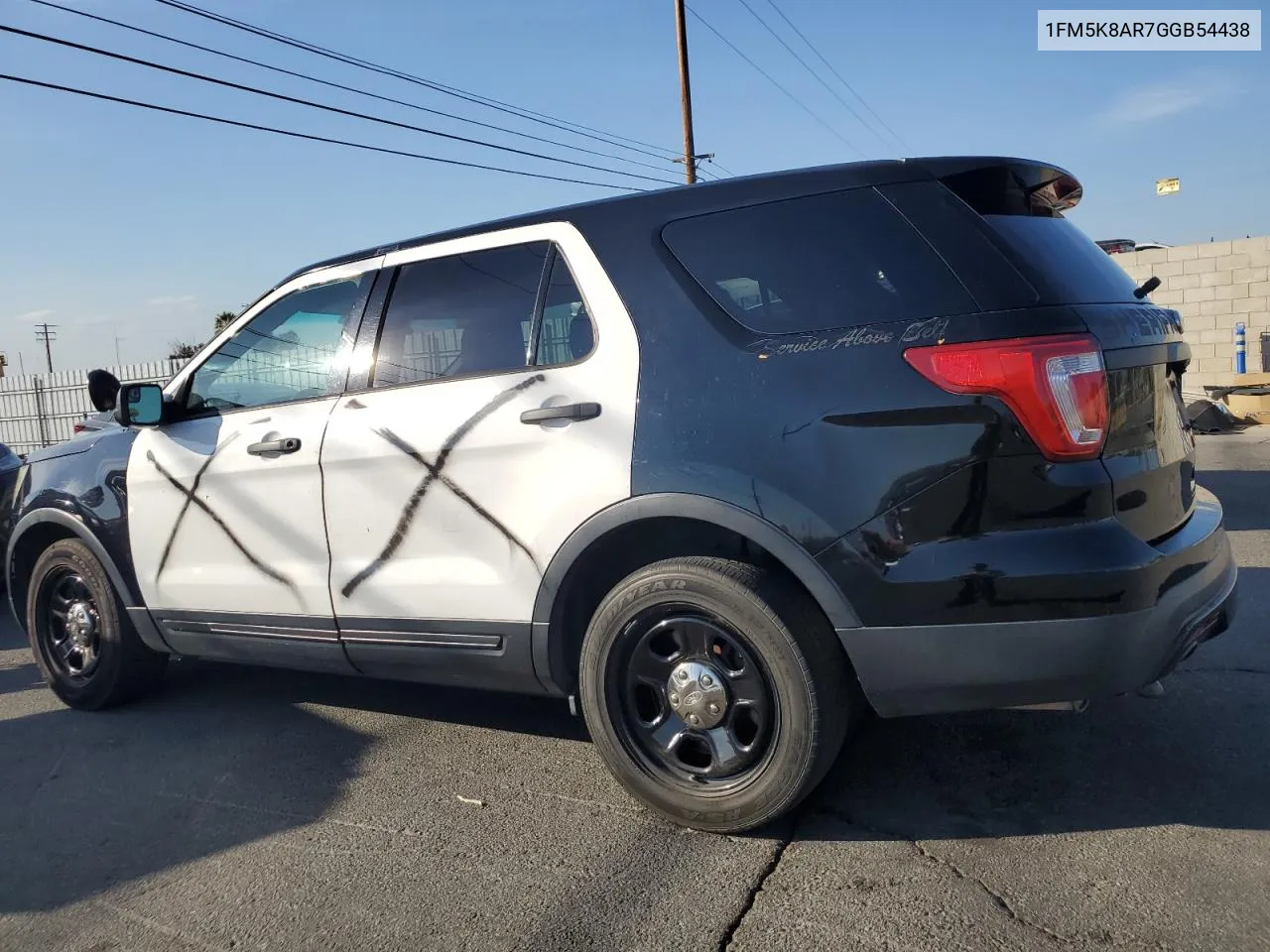 2016 Ford Explorer Police Interceptor VIN: 1FM5K8AR7GGB54438 Lot: 81196824