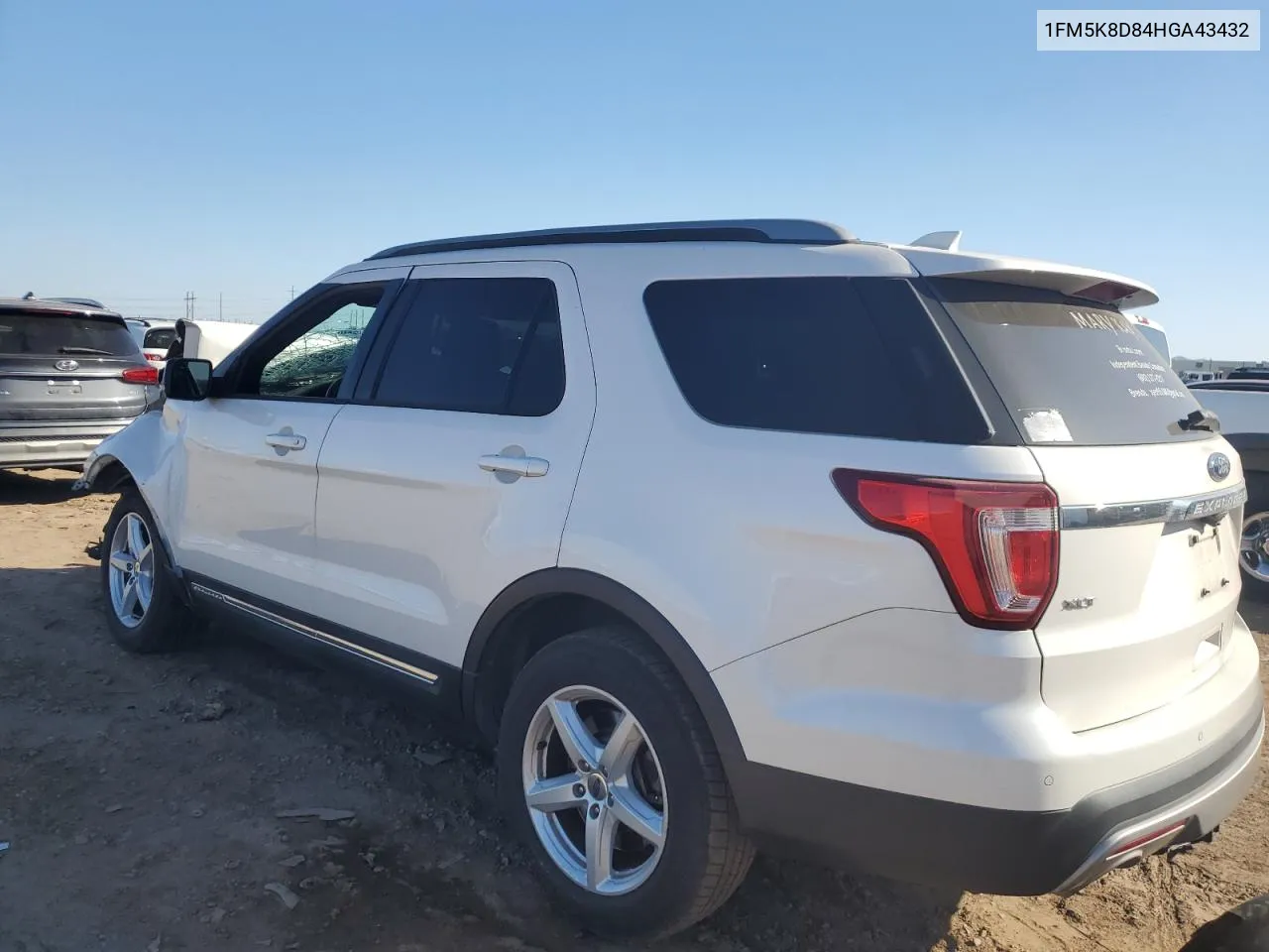 2017 Ford Explorer Xlt VIN: 1FM5K8D84HGA43432 Lot: 42958654