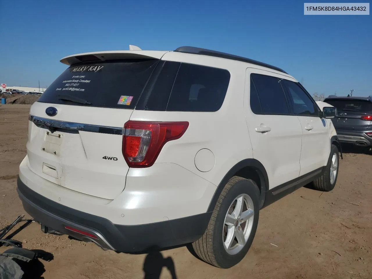 2017 Ford Explorer Xlt VIN: 1FM5K8D84HGA43432 Lot: 42958654