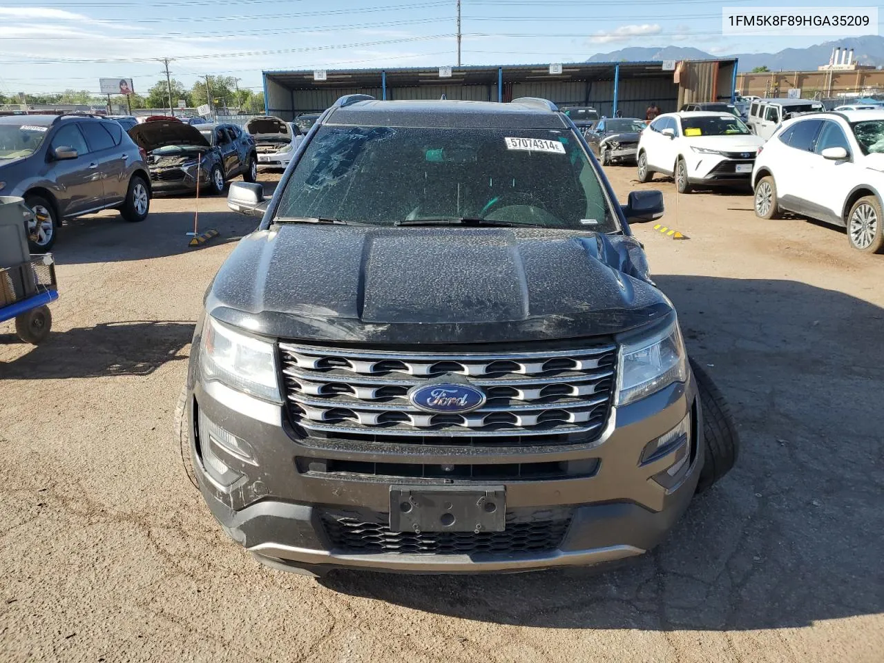 2017 Ford Explorer Limited VIN: 1FM5K8F89HGA35209 Lot: 57074314