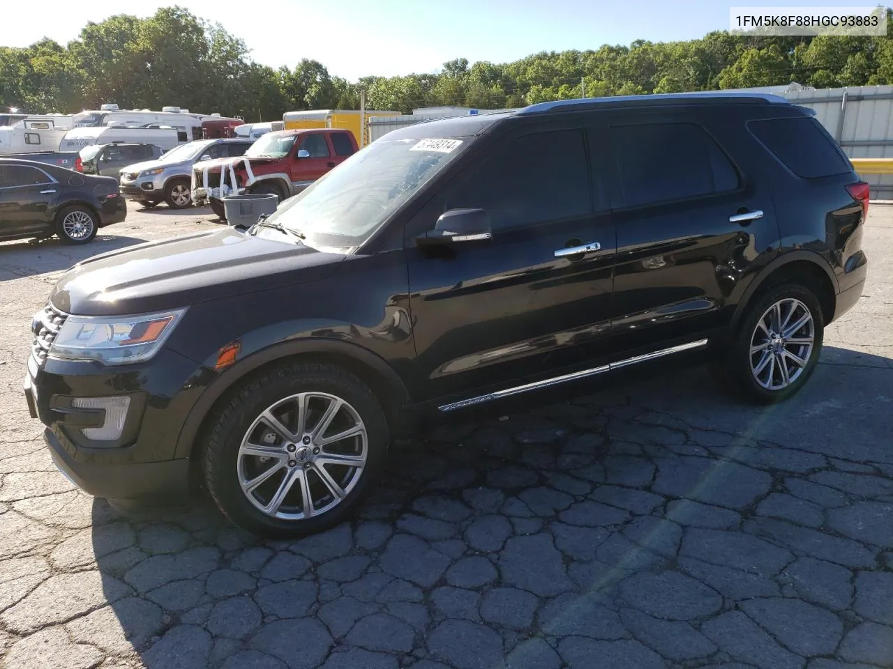 2017 Ford Explorer Limited VIN: 1FM5K8F88HGC93883 Lot: 57449314