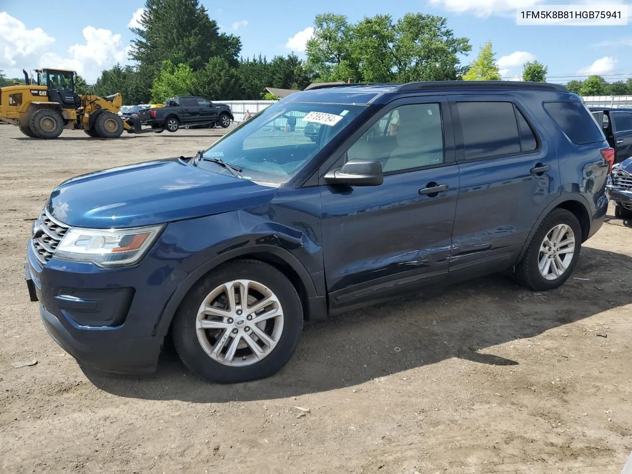 2017 Ford Explorer VIN: 1FM5K8B81HGB75941 Lot: 57893764