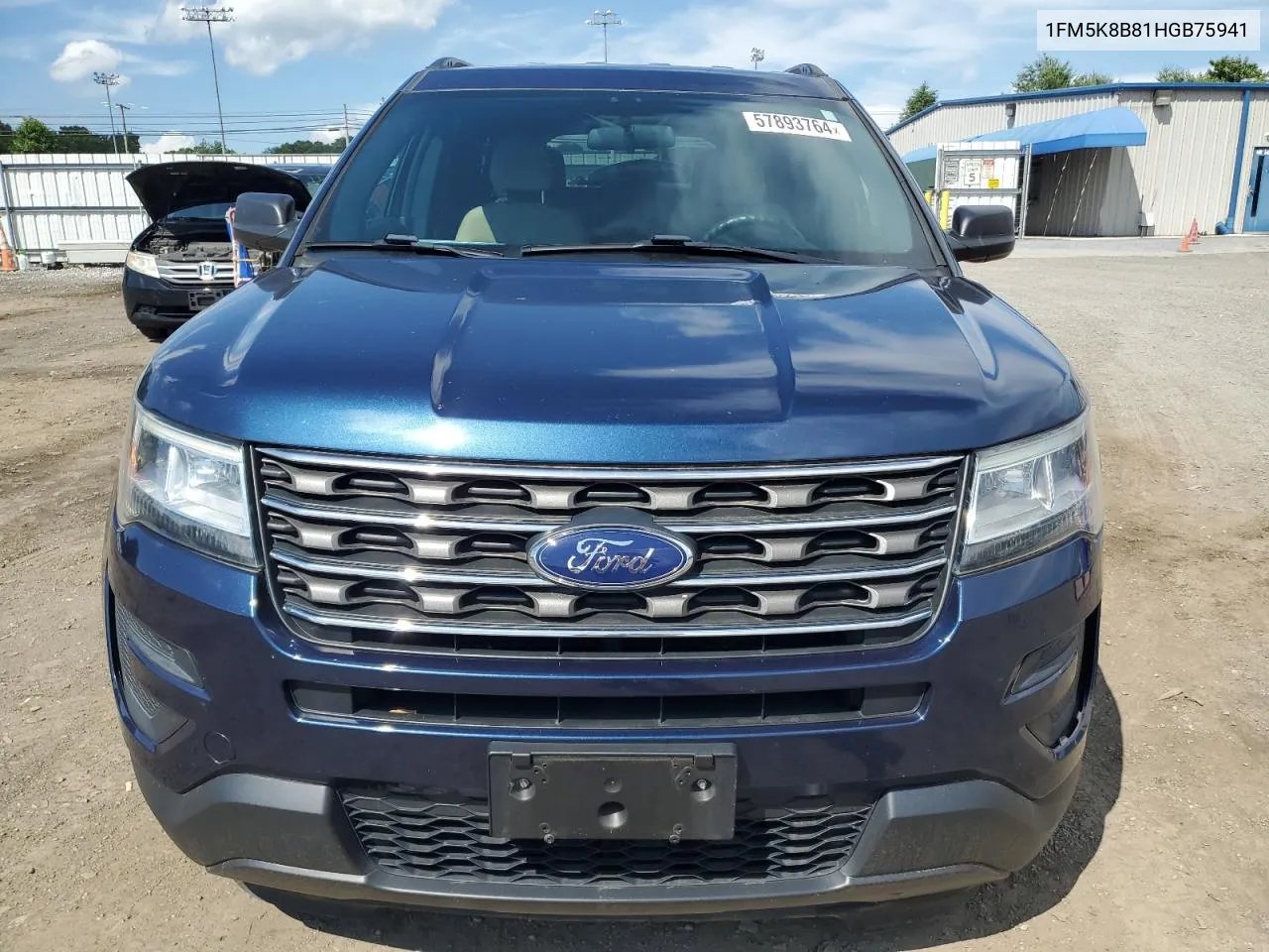 2017 Ford Explorer VIN: 1FM5K8B81HGB75941 Lot: 57893764