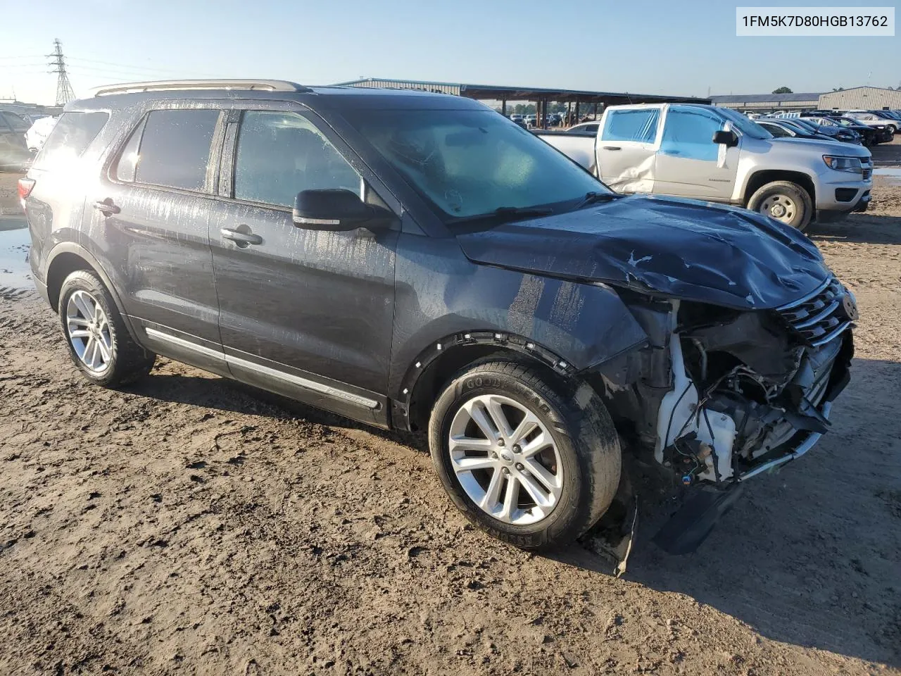 2017 Ford Explorer Xlt VIN: 1FM5K7D80HGB13762 Lot: 58143214